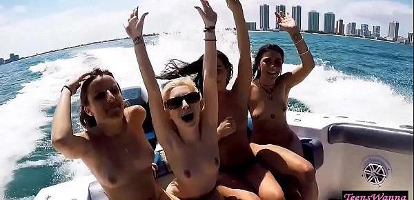  Teens facialized on yacht